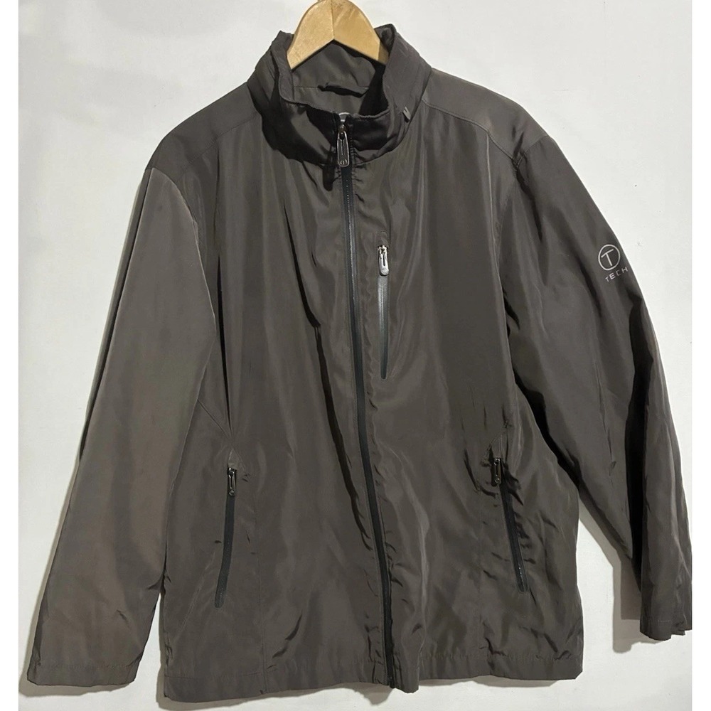 Tech By Tumi Gray Zip Up Jacket Mens Large Athleisure‎